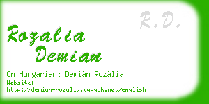 rozalia demian business card